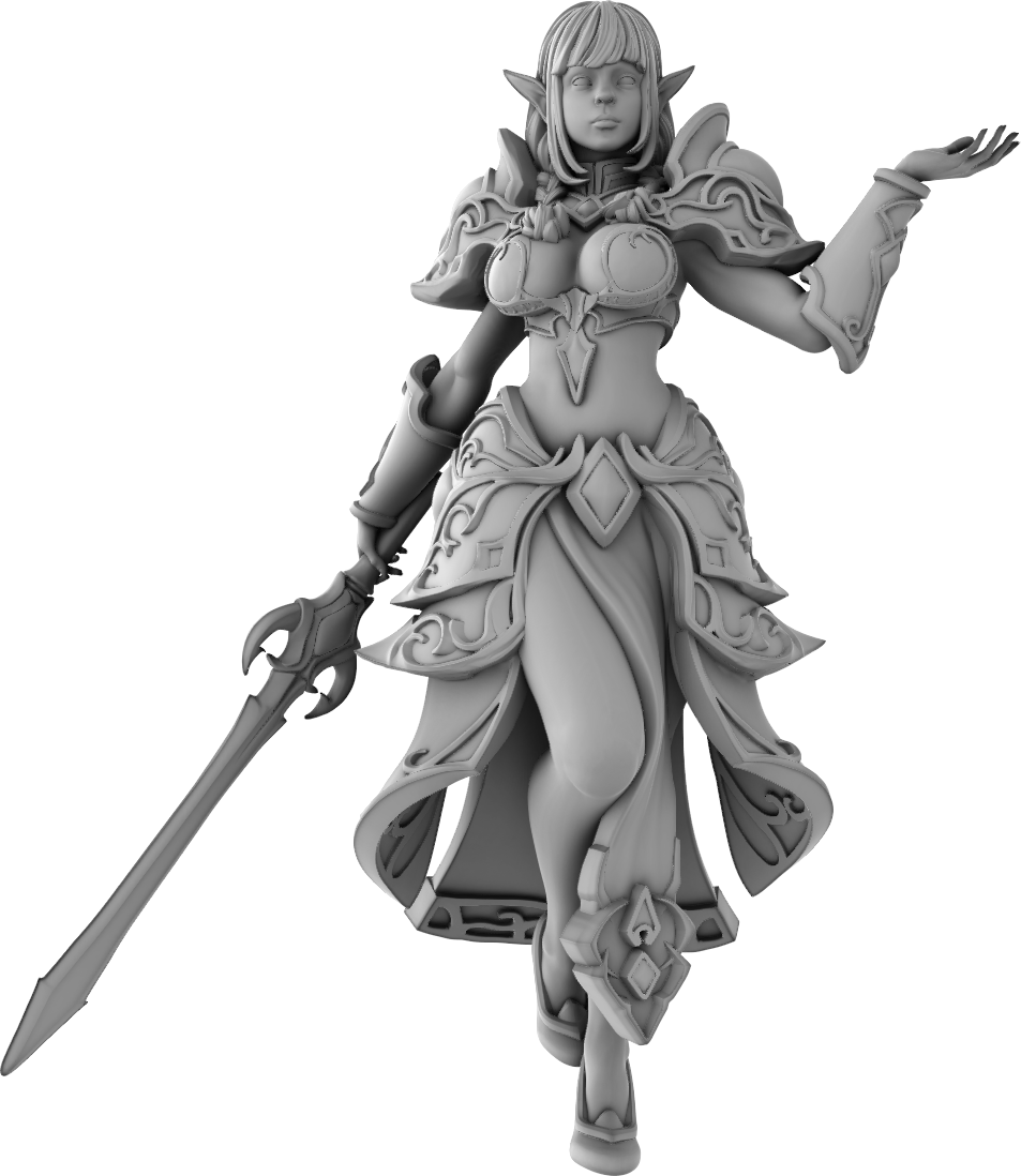 Lady Miniatures - Eladrin Elves - Adelina - 75mm Pin Up/Figure/Model/Diorama
