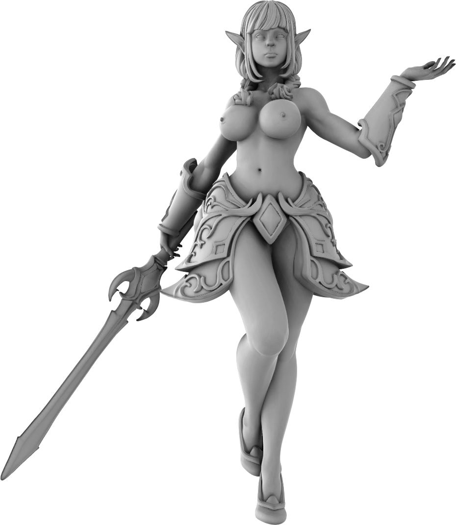 Lady Miniatures - Eladrin Elves - Adelina - 75mm Pin Up/Figure/Model/Diorama