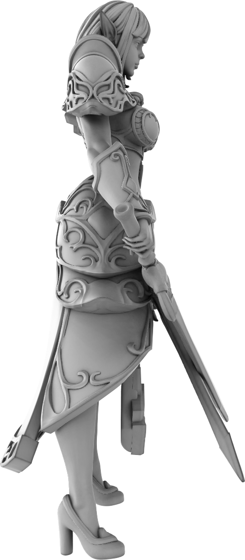 Lady Miniatures - Eladrin Elves - Adelina - 75mm Pin Up/Figure/Model/Diorama