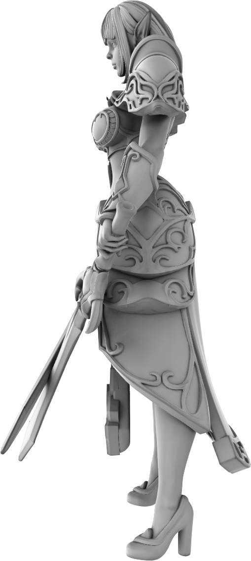 Lady Miniatures - Eladrin Elves - Adelina - 75mm Pin Up/Figure/Model/Diorama