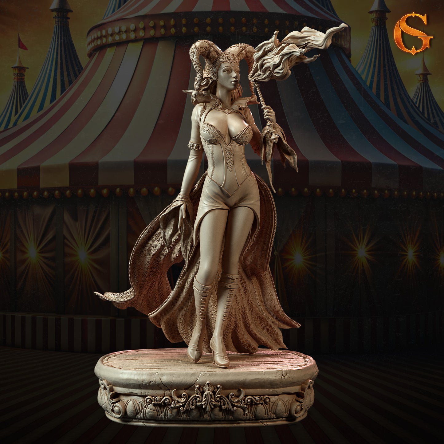 Solgoodcreations - Aithne, Fire Eater - 75/140mm Pin Up/Figure/Model/Diorama