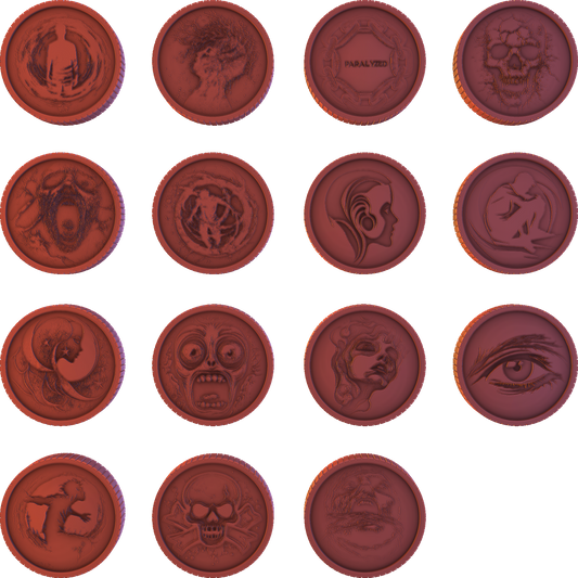 One Dragon Coin - 15 Condition Coins - DnD/TTRPG Figure/Miniature