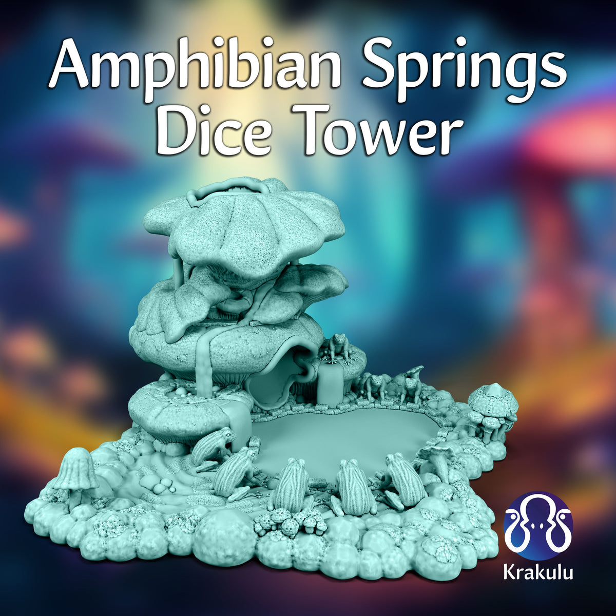 Krakulu - Amphibian Springs Dice Tower - DnD/TTRPG/Roleplaying/Wargames