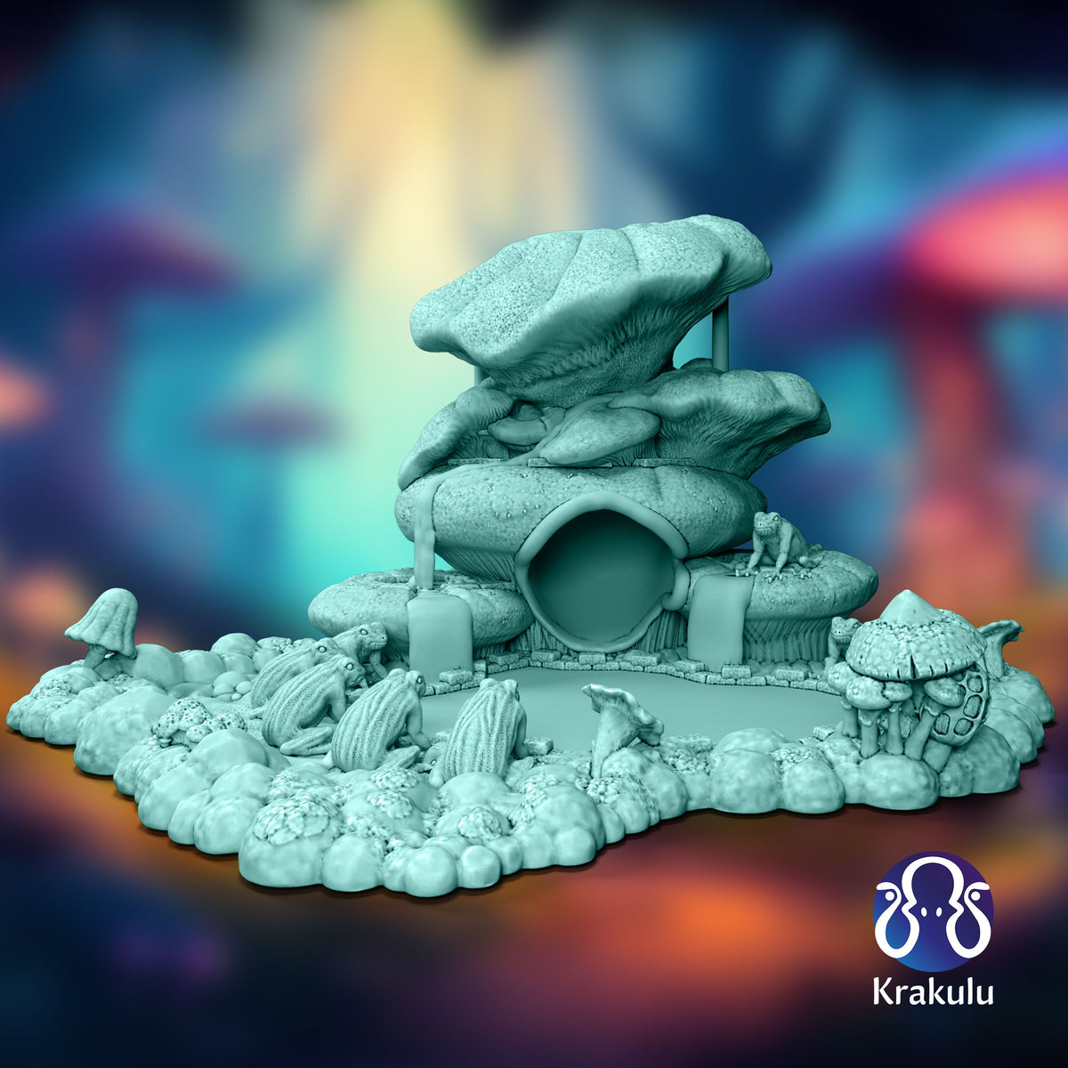 Krakulu - Amphibian Springs Dice Tower - DnD/TTRPG/Roleplaying/Wargames