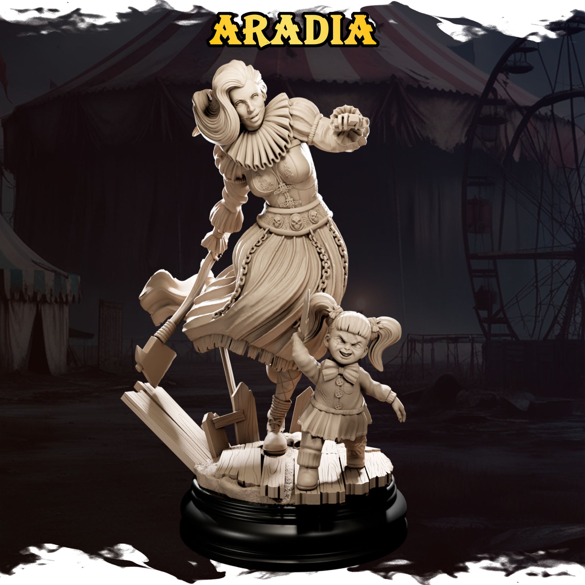 Underworld Miniatures - Circus of Madness  - Aradia - 32/75/120mm Pin Up/Figure/Model/Diorama - Helios3DPrinting