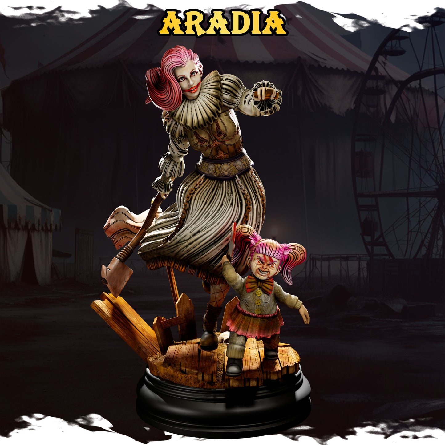 Underworld Miniatures - Circus of Madness  - Aradia - 32/75/120mm Pin Up/Figure/Model/Diorama - Helios3DPrinting