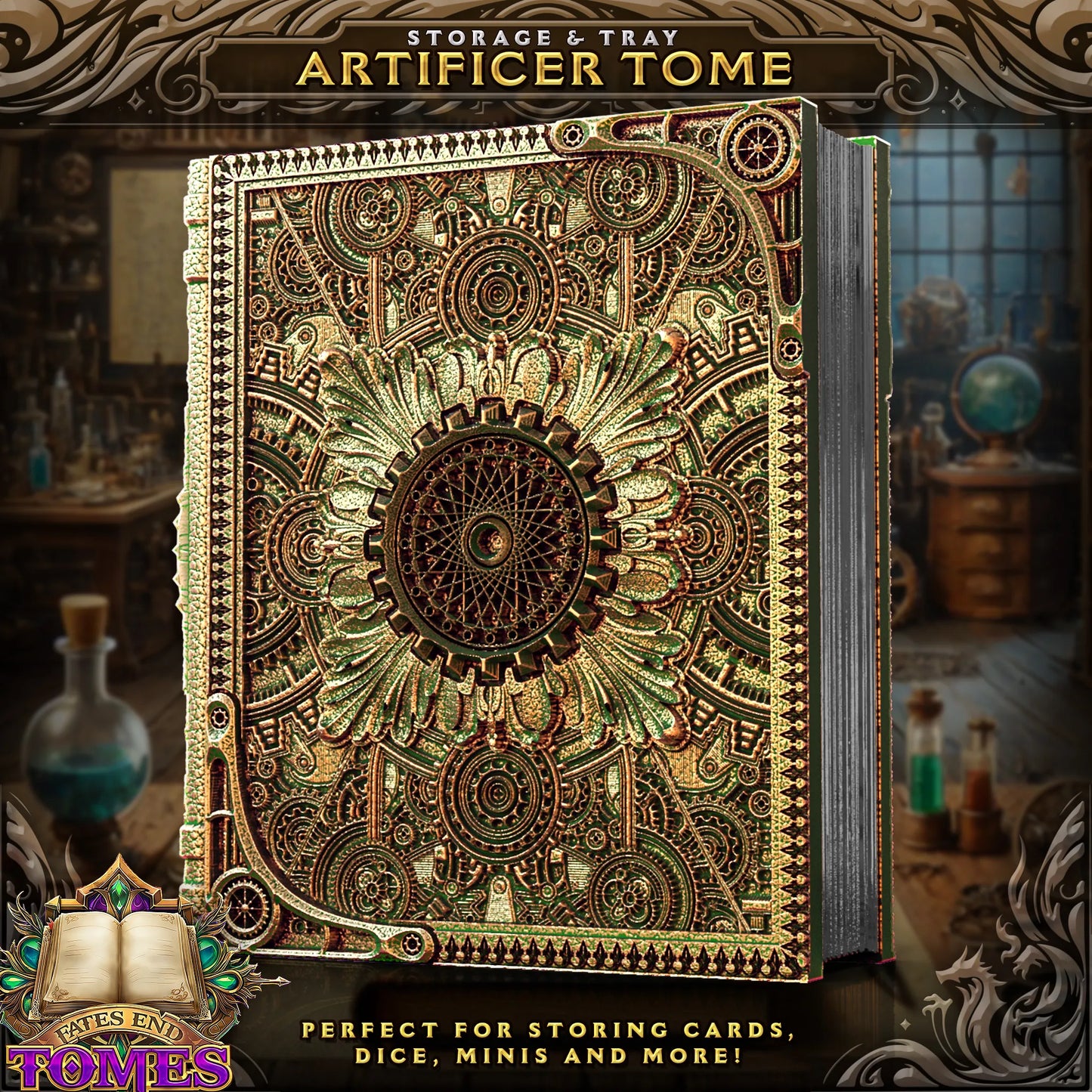 FatesEnd - Dice/Card Tome - Artificer - DnD/TTRPG/Roleplaying/Wargames