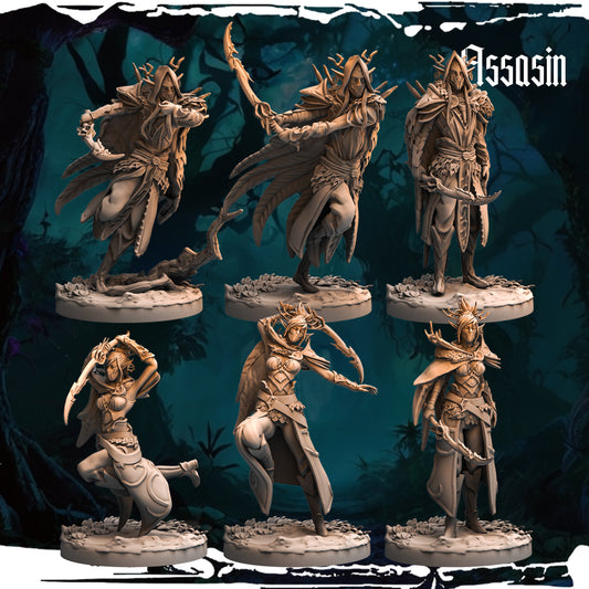 Monolith Arts - Dark Elves - Assassin - DnD/TTRPG Figure/Miniature