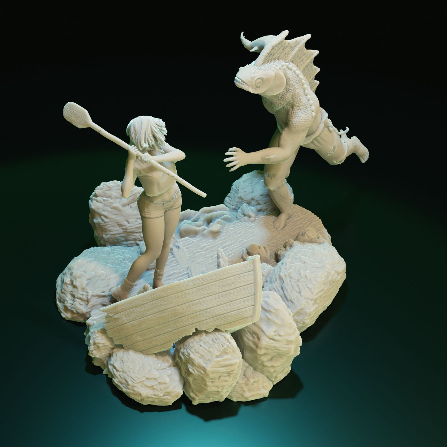 Cthulhu Girls - Shadow over Haven's Harbor - Aurora Bell - 32/75mm DnD/TTRPG Figure/Miniature - Helios3DPrinting
