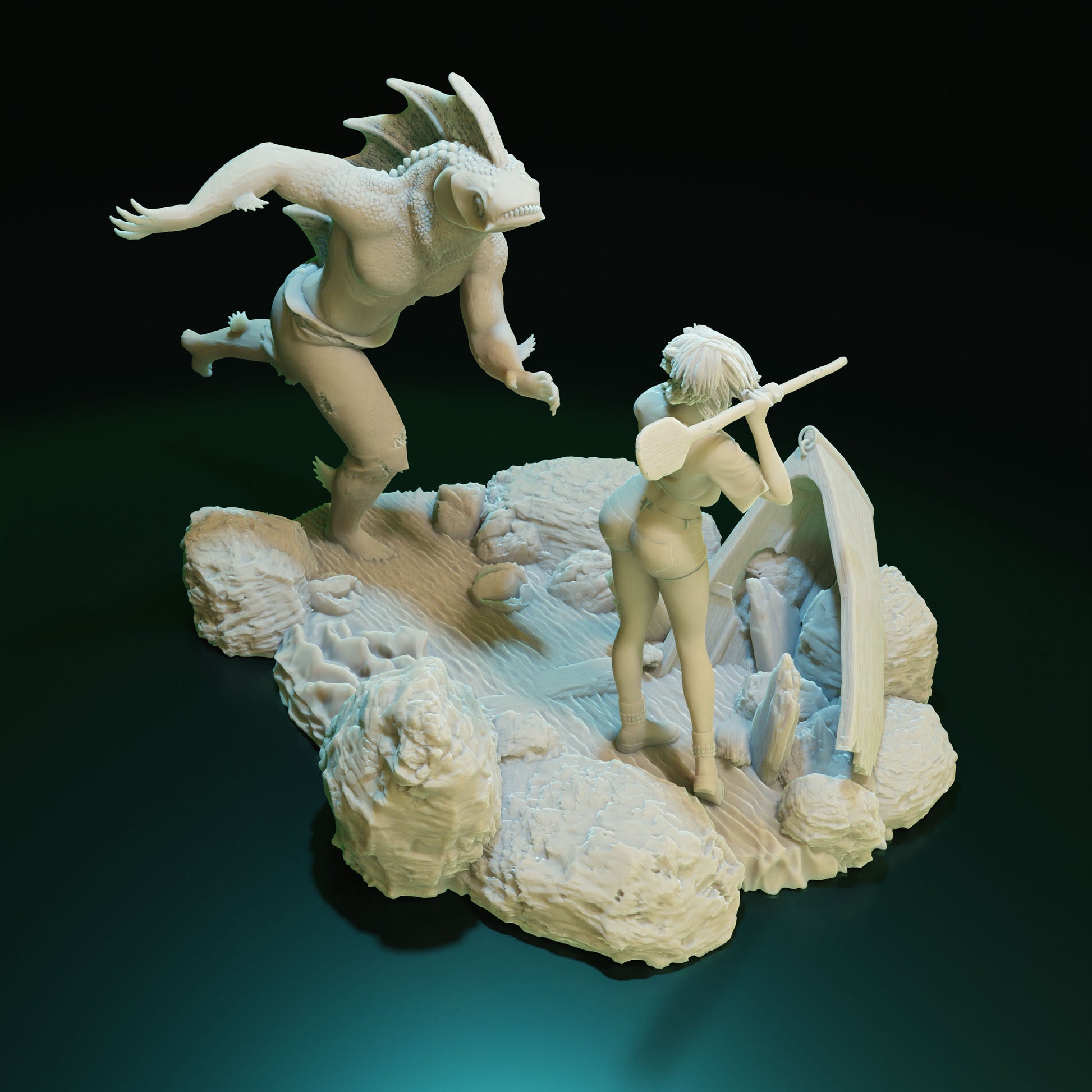 Cthulhu Girls - Shadow over Haven's Harbor - Aurora Bell - 32/75mm DnD/TTRPG Figure/Miniature - Helios3DPrinting
