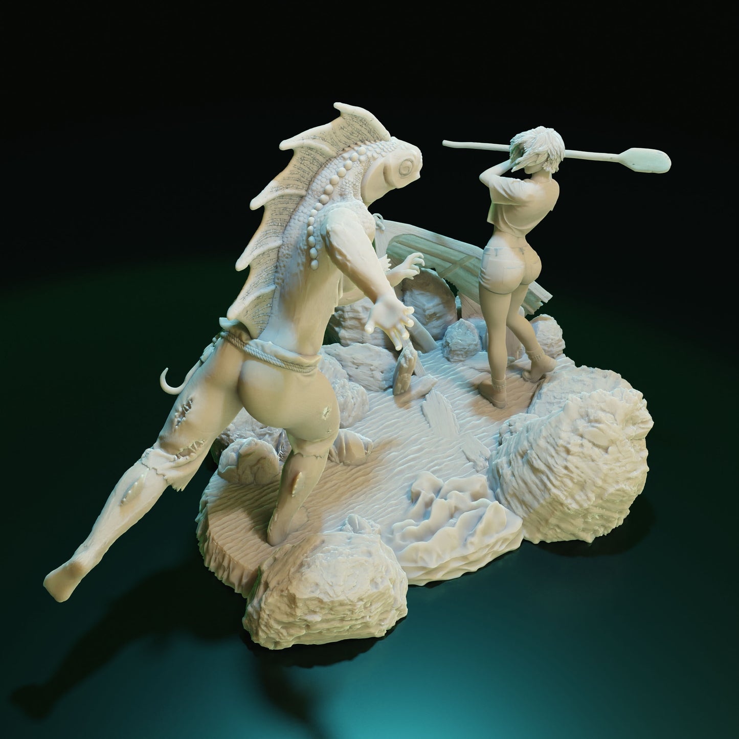 Cthulhu Girls - Shadow over Haven's Harbor - Aurora Bell - 32/75mm DnD/TTRPG Figure/Miniature - Helios3DPrinting