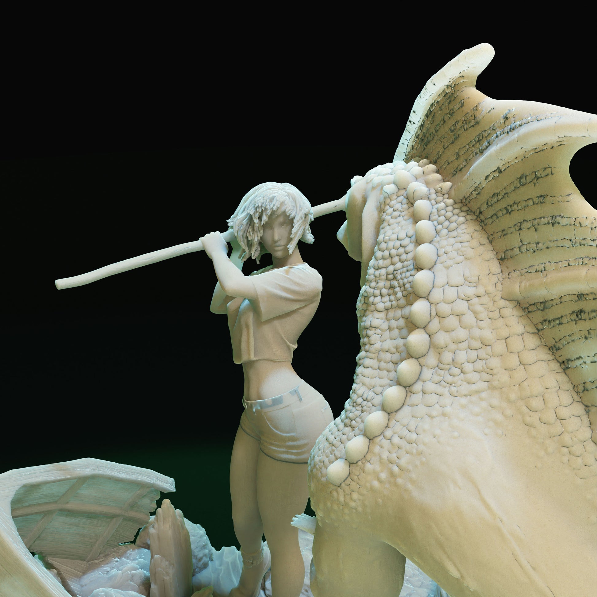 Cthulhu Girls - Shadow over Haven's Harbor - Aurora Bell - 32/75mm DnD/TTRPG Figure/Miniature - Helios3DPrinting