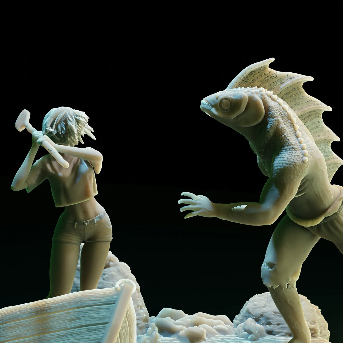 Cthulhu Girls - Shadow over Haven's Harbor - Aurora Bell - 32/75mm DnD/TTRPG Figure/Miniature