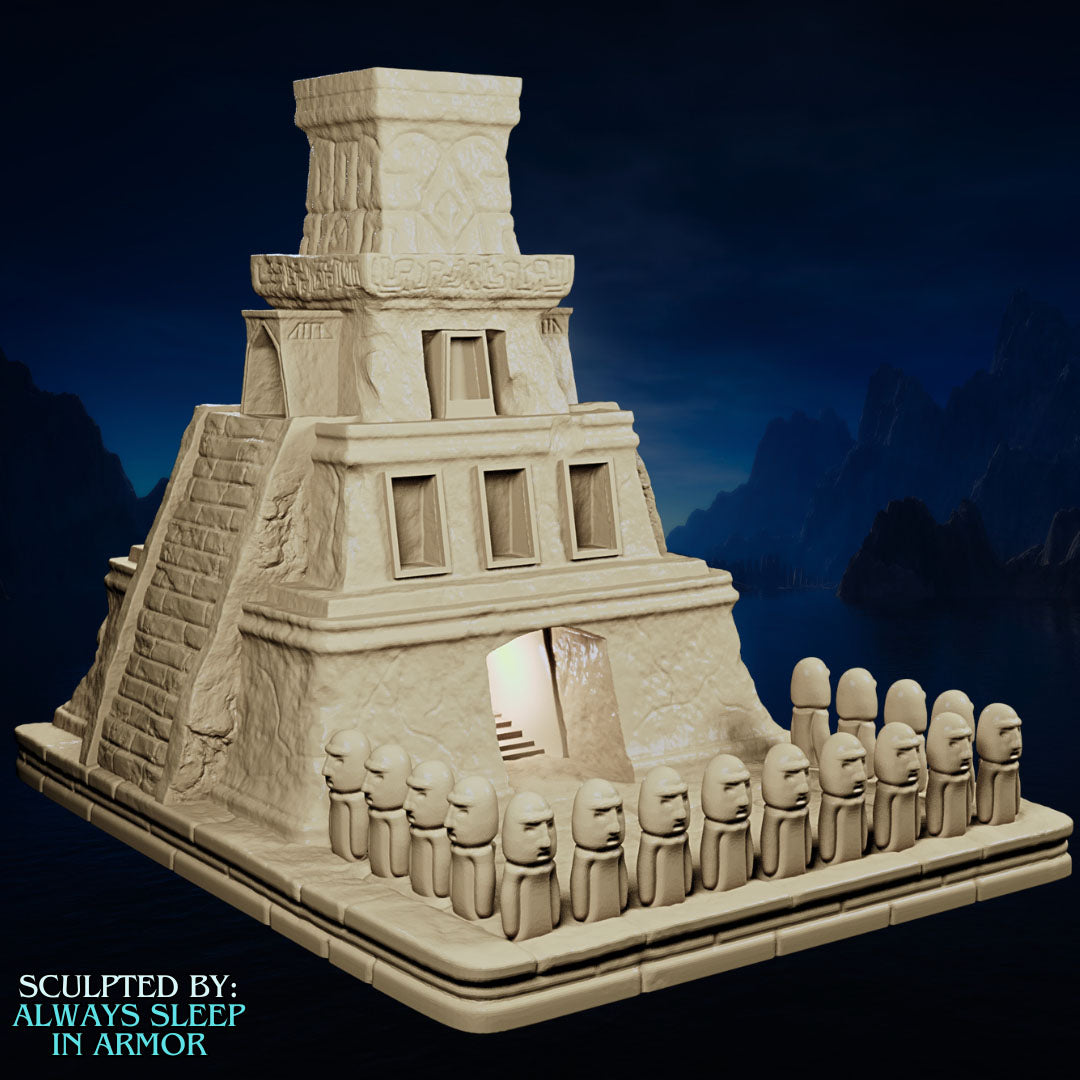 Always Sleep in Armor - Aztec Dice Tower - DnD/TTRPG/Roleplaying/Wargames - Helios3DPrinting