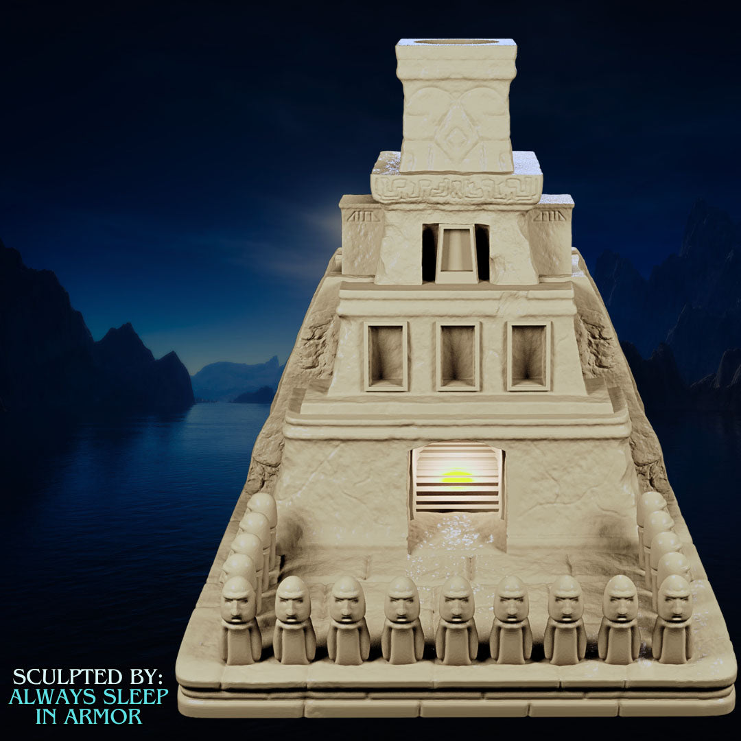 Always Sleep in Armor - Aztec Dice Tower - DnD/TTRPG/Roleplaying/Wargames - Helios3DPrinting