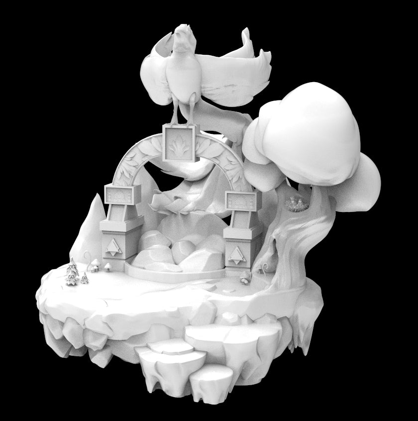 Possibly Cool Dice Tower - Float Island - DnD/TTRPG/Roleplaying/Wargames