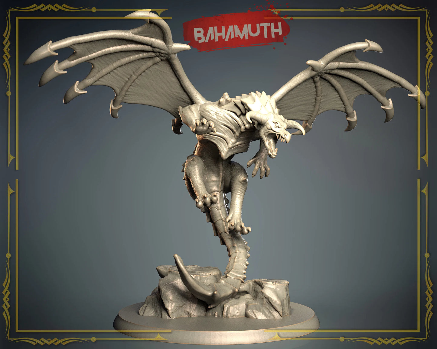 3D IPStudios - Dragons Worlds #1 - Bahamut - DnD/TTRPG Figure/Miniature