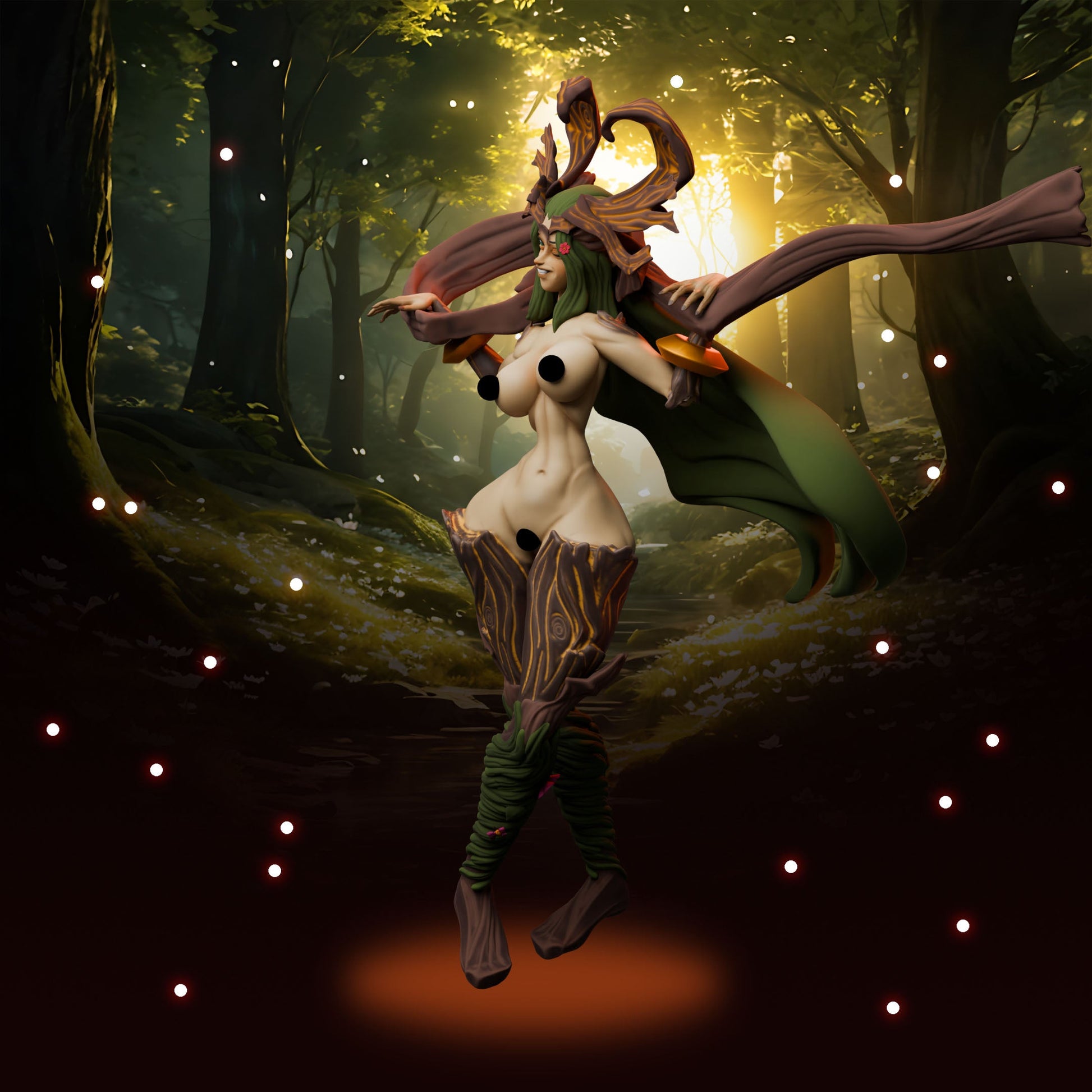 Anexeo's Forge - Woodland Witches - Balanis - 32/75mm Pin Up/Figure/Model/Diorama - Helios3DPrinting