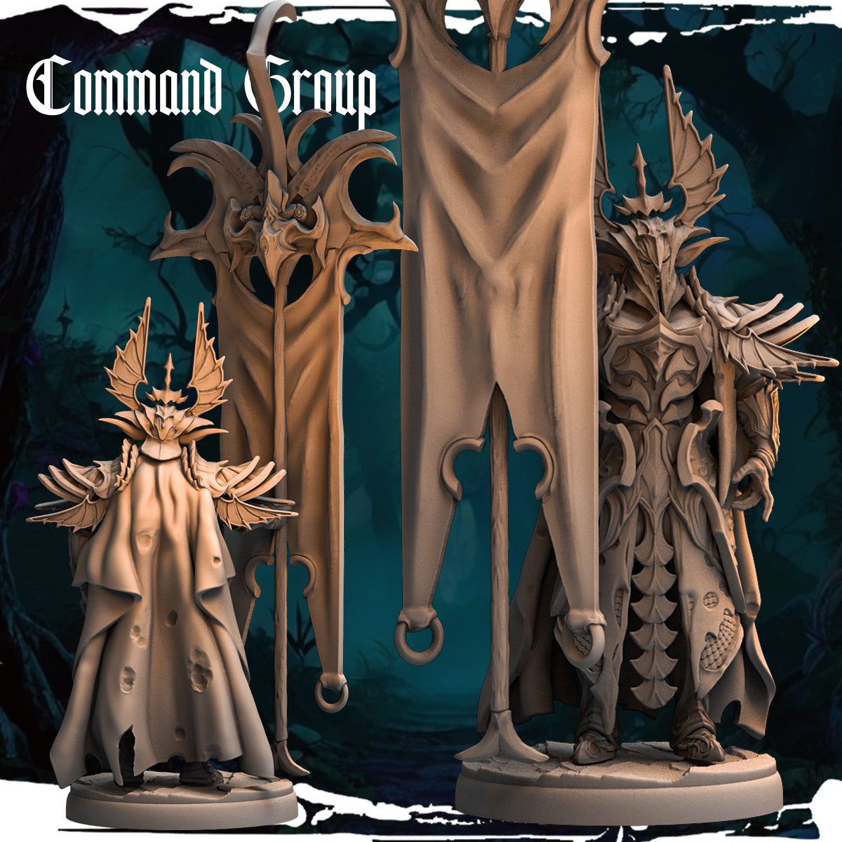 Monolith Arts - Dark Elves - Banner Carrier #3 - DnD/TTRPG Figure/Miniature