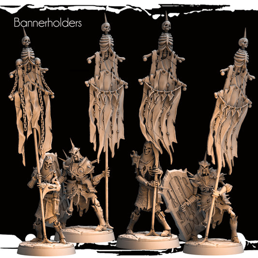 Monolith Arts - Skeletons - Bannermen - DnD/TTRPG Figure/Miniature