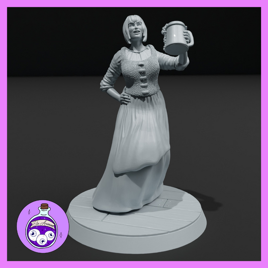 Ella's Arcanum - RPG Essentials #2 - Bar Patron Female - DnD/Pathfinder/TTRPG