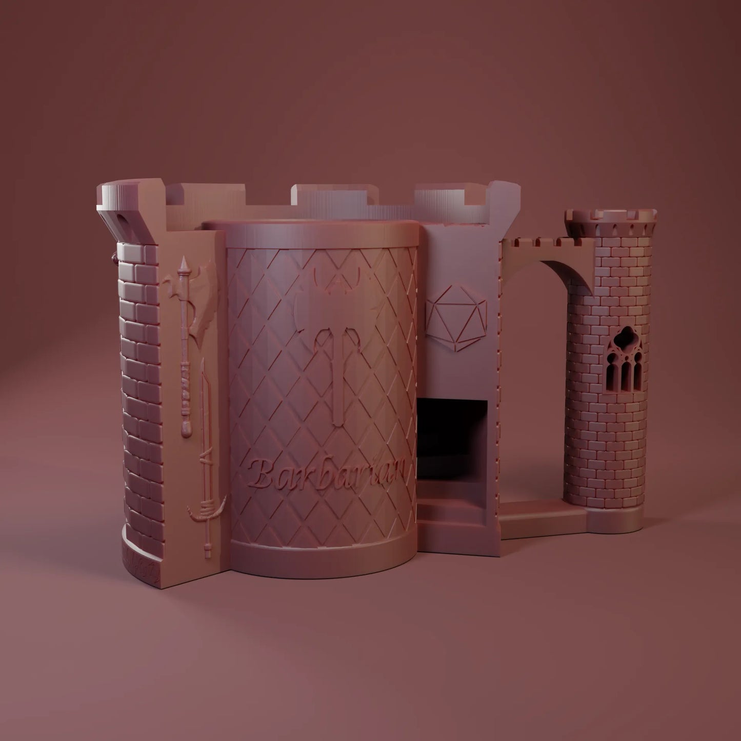 Jacob & Kira - Can-Holding Dice Towers - Barbarian