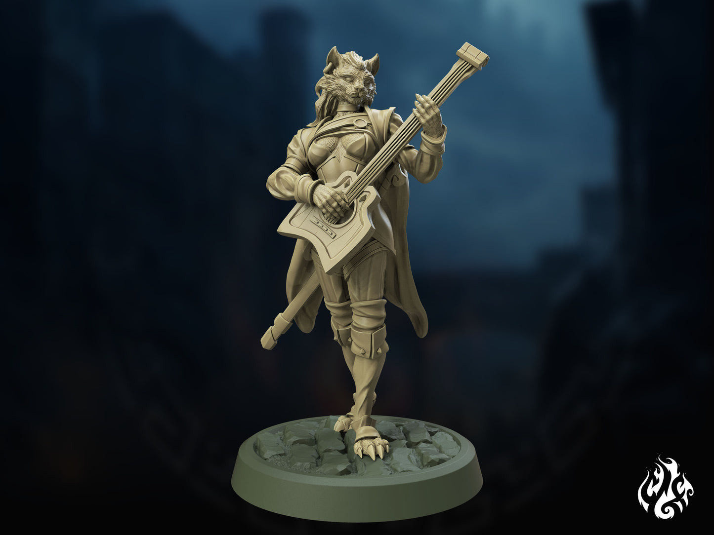 Crippled God Foundry - Catfolk Bard - DnD/TTRPG Figure/Miniature