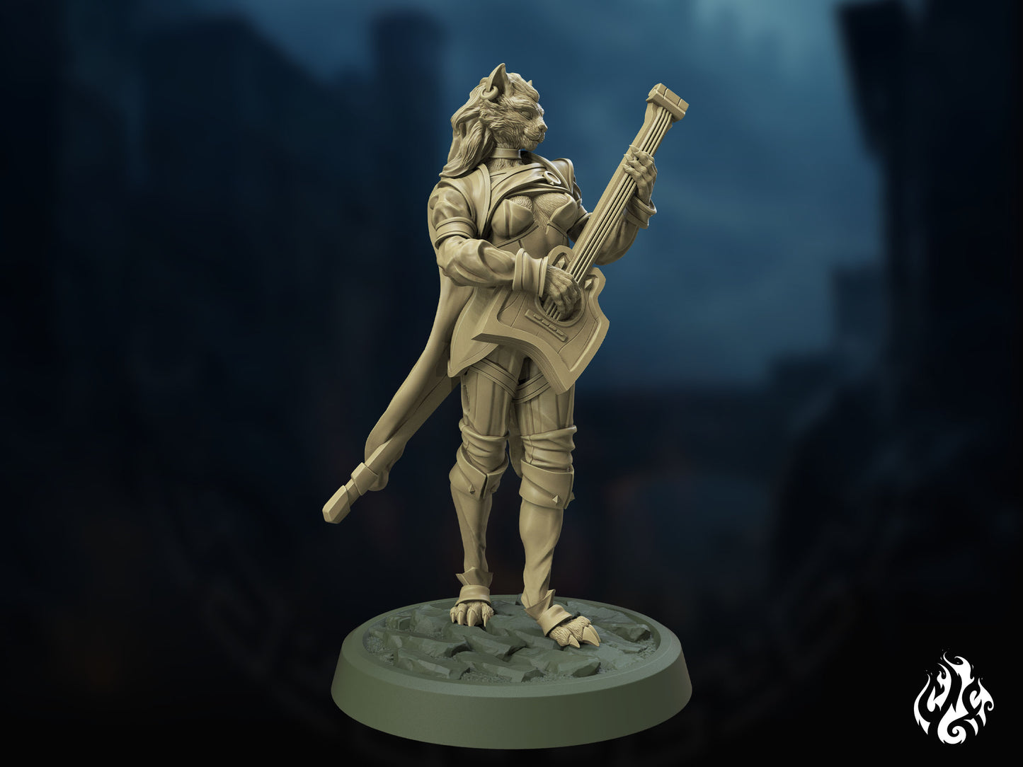 Crippled God Foundry - Catfolk Bard - DnD/TTRPG Figure/Miniature