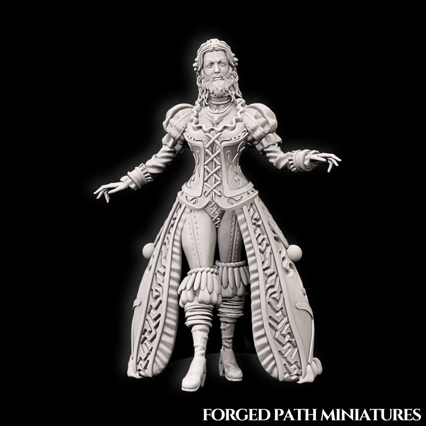 Forged Path - Willowbrook Circus - Bearded Lady - DnD/Pathfinder/TTRPG Figure