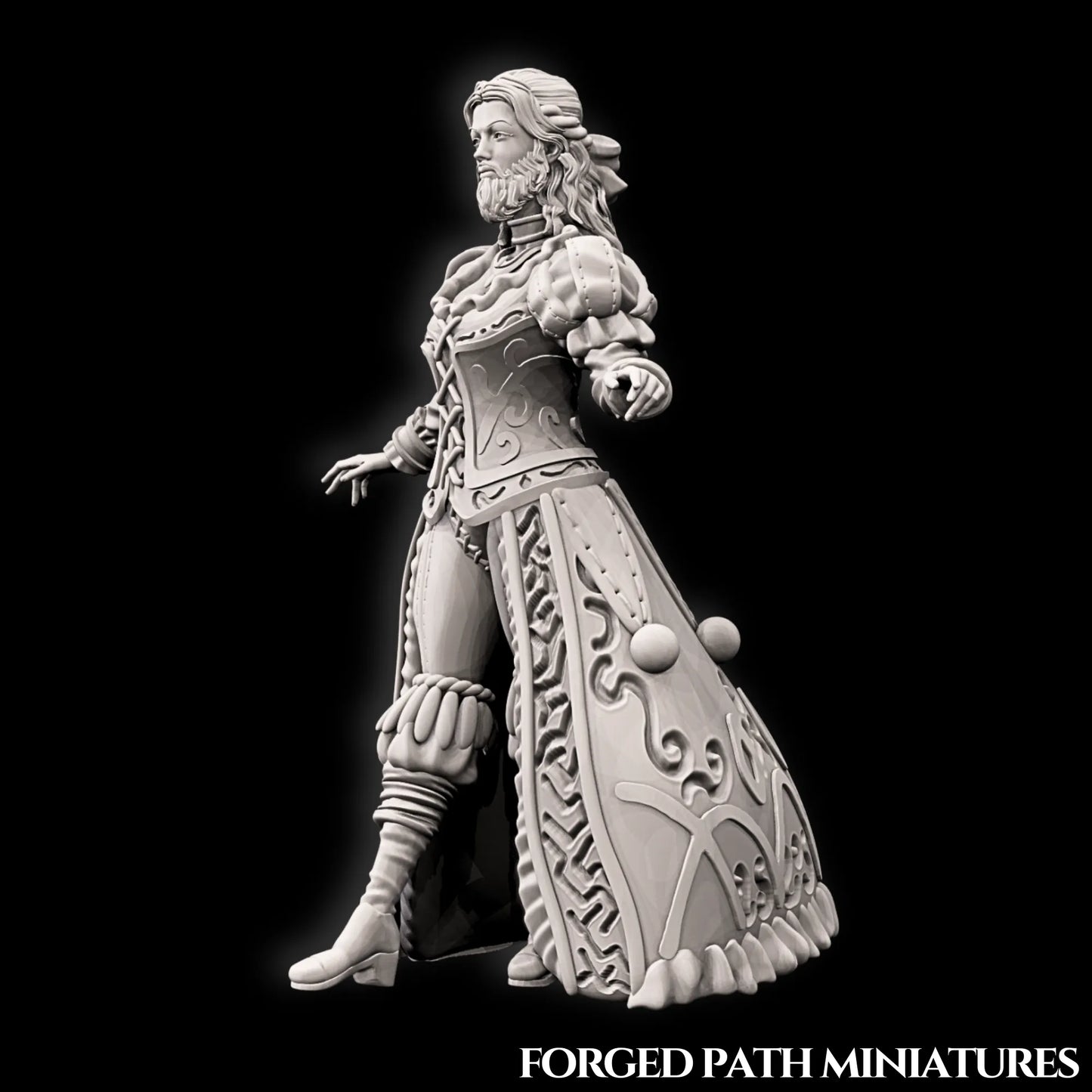 Forged Path - Willowbrook Circus - Bearded Lady - DnD/Pathfinder/TTRPG Figure