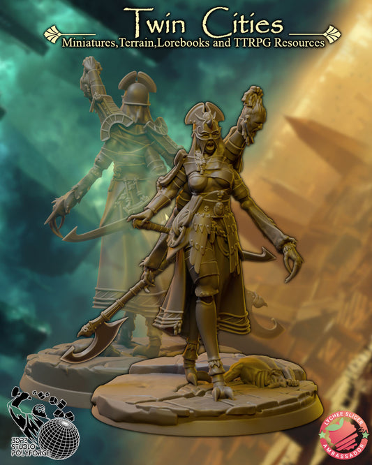 3DPZstudio - Gilded Host - Berenika, Emperor's Chosen - DnD/TTRPG Figure/Miniature - Helios3DPrinting