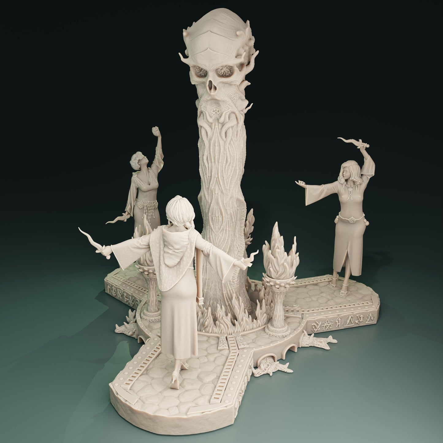 Cthulhu Girls - Cult of the Old Ones - Ashley, Eliza & Gabby - 32/75mm DnD/TTRPG Figure/Miniature - Helios3DPrinting
