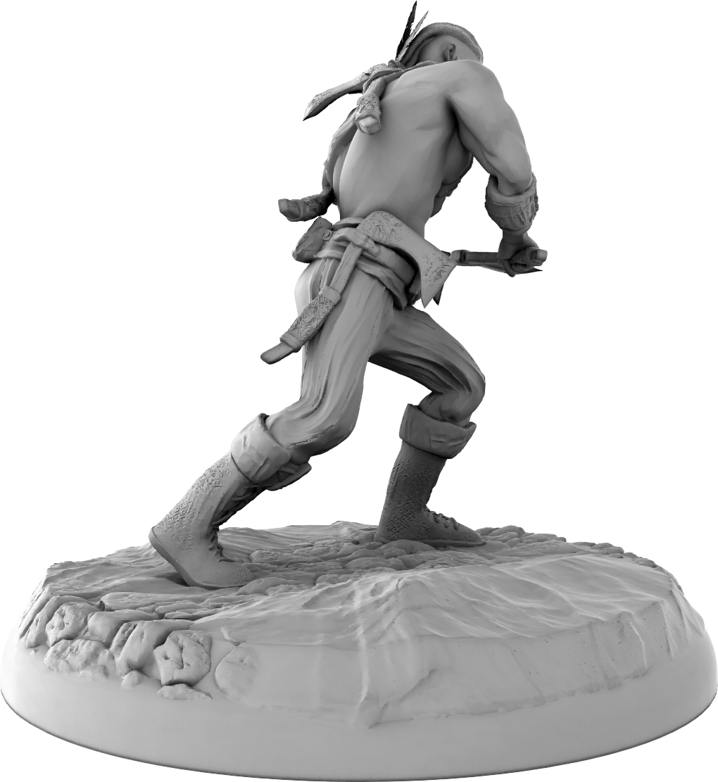 Thorns Forge - Human Barbarian - DnD/Pathfinder/TTRPG Figure Mini Miniature - Helios3DPrinting