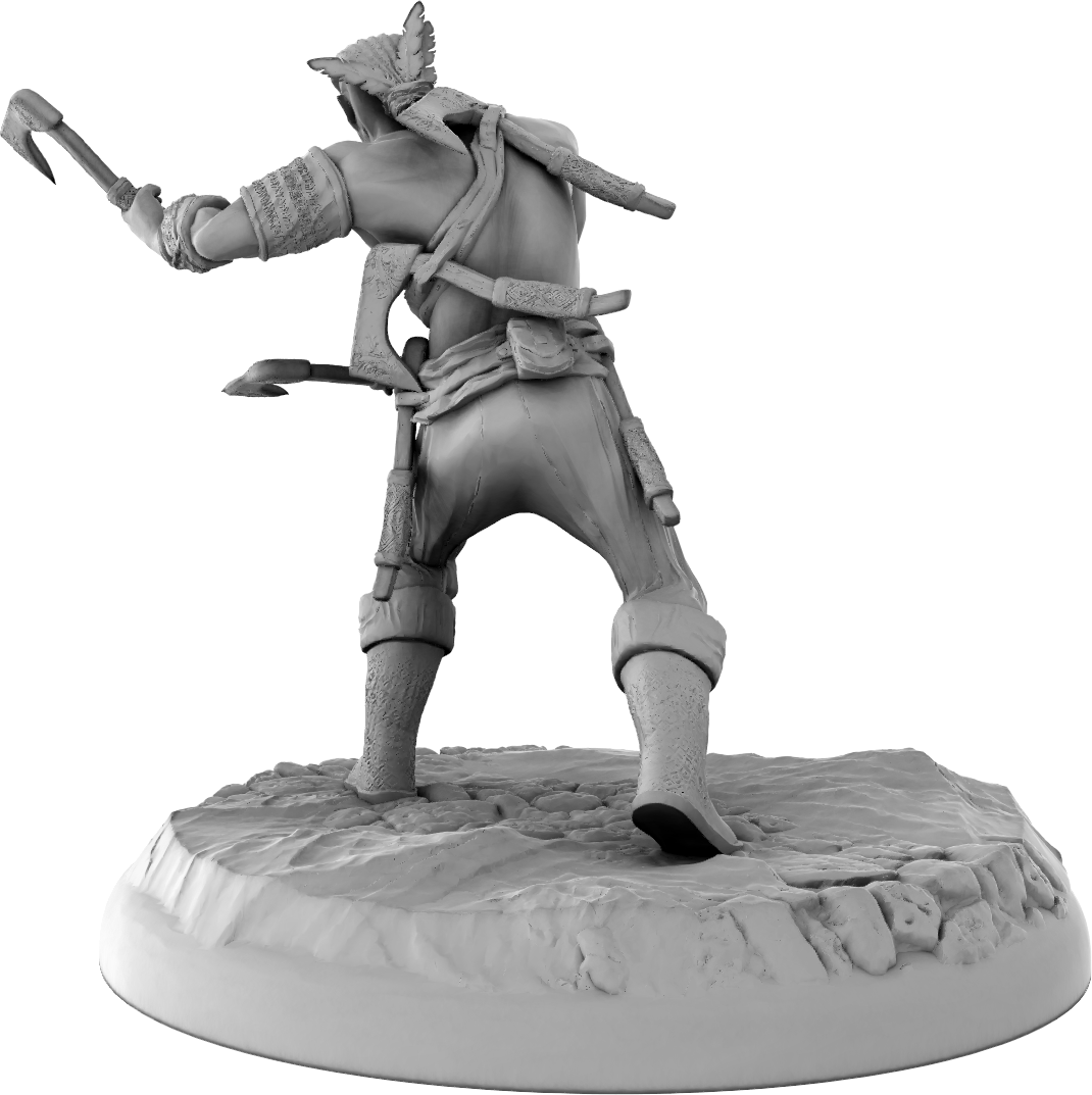 Thorns Forge - Human Barbarian - DnD/Pathfinder/TTRPG Figure Mini Miniature - Helios3DPrinting