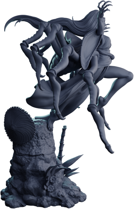 Alain Viesca - Black Widow (Attack) - 32/75/120mm Pin Up/Figure/Model/Diorama - Helios3DPrinting