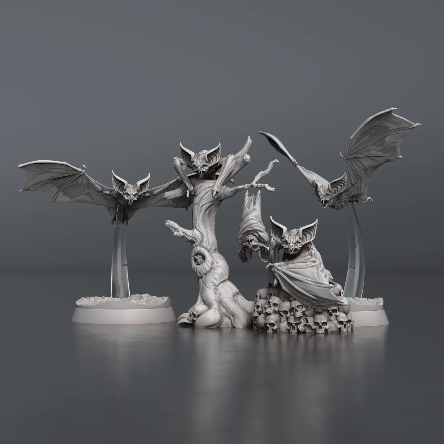 STL Miniatures - Giant Bats - DnD/TTRPG Figure/Miniature