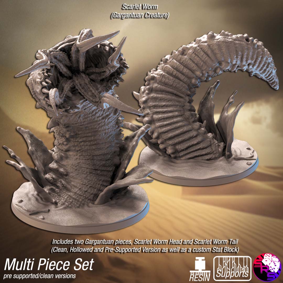 Sync Ratio - Boneshredder Swarm - Scarlet Worm - DnD/TTRPG Figure/Miniature