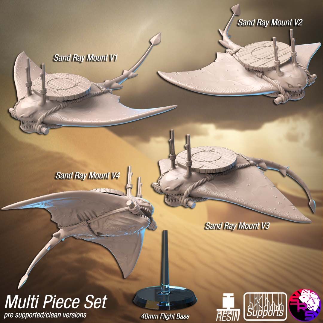 SRS Studios - Boneshredders - Sand Ray Mount - DnD/TTRPG/Roleplaying/Wargames