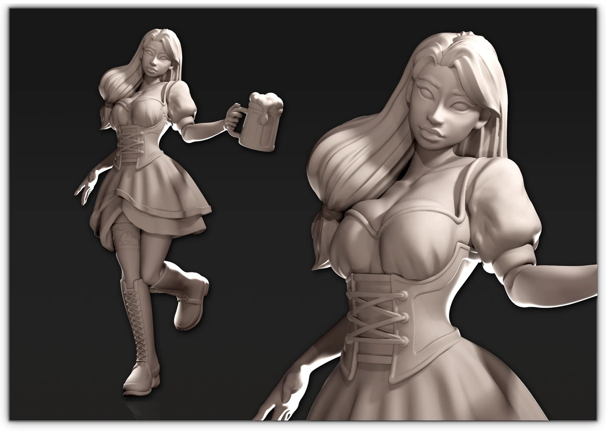 Doki3D - Ostara - 75mm Pin Up/Figure/Model/Diorama