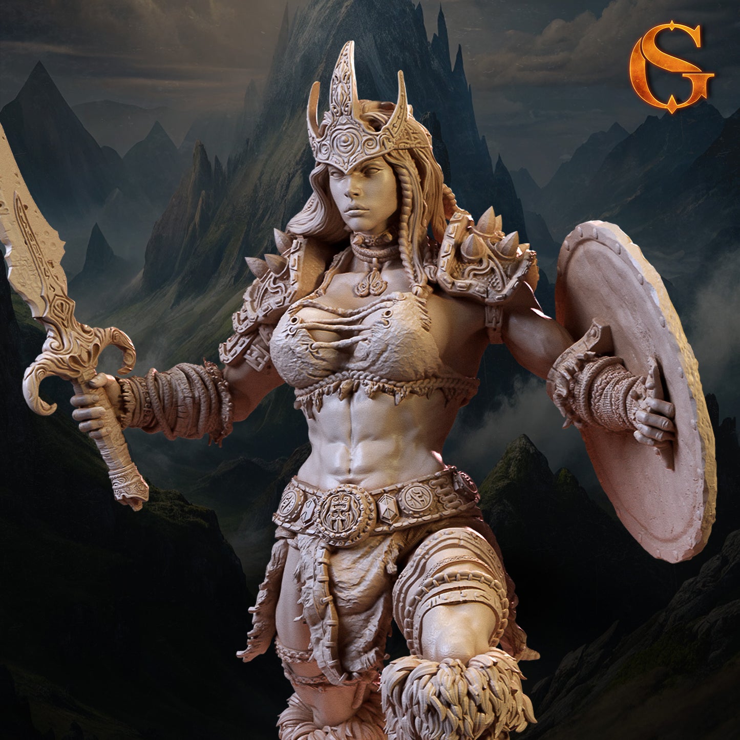 Solgoodcreations - Briana Dawnbringer - 75mm Pin Up/Figure/Model/Diorama