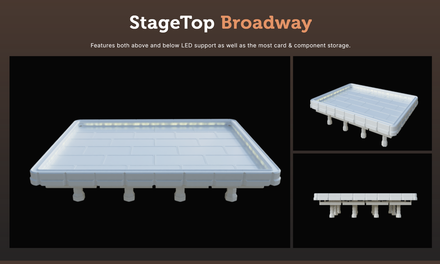 StageTop: 3D Printed Modular Gaming Board/Table - Broadway Version
