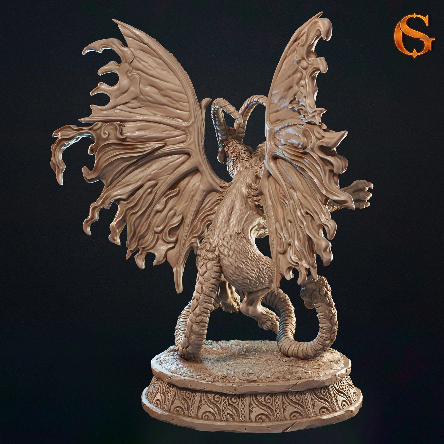 Solgoodcreations - Burning Chimera - DnD/TTRPG Figure/Miniature