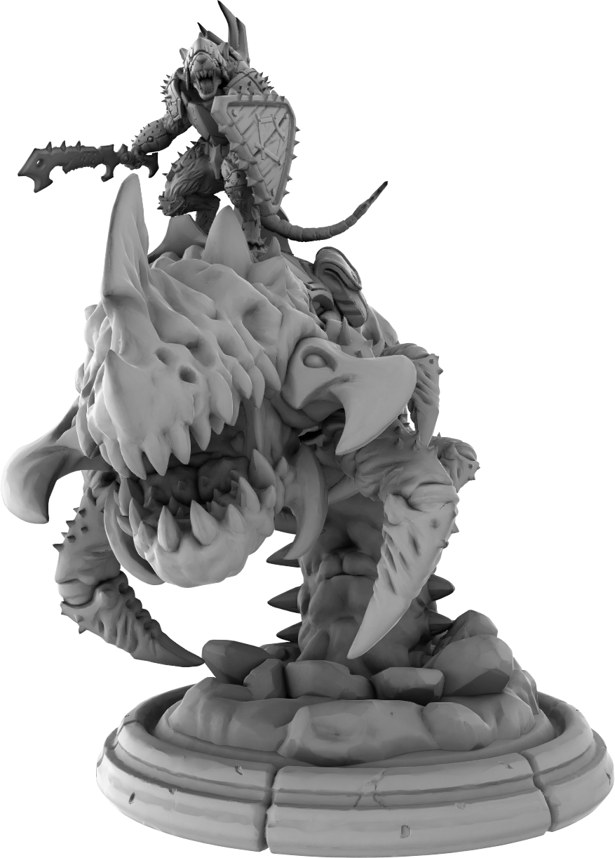 Brayan Nafarrate - Rat w/Burrower #3 - DnD/TTRPG Figure/Miniature