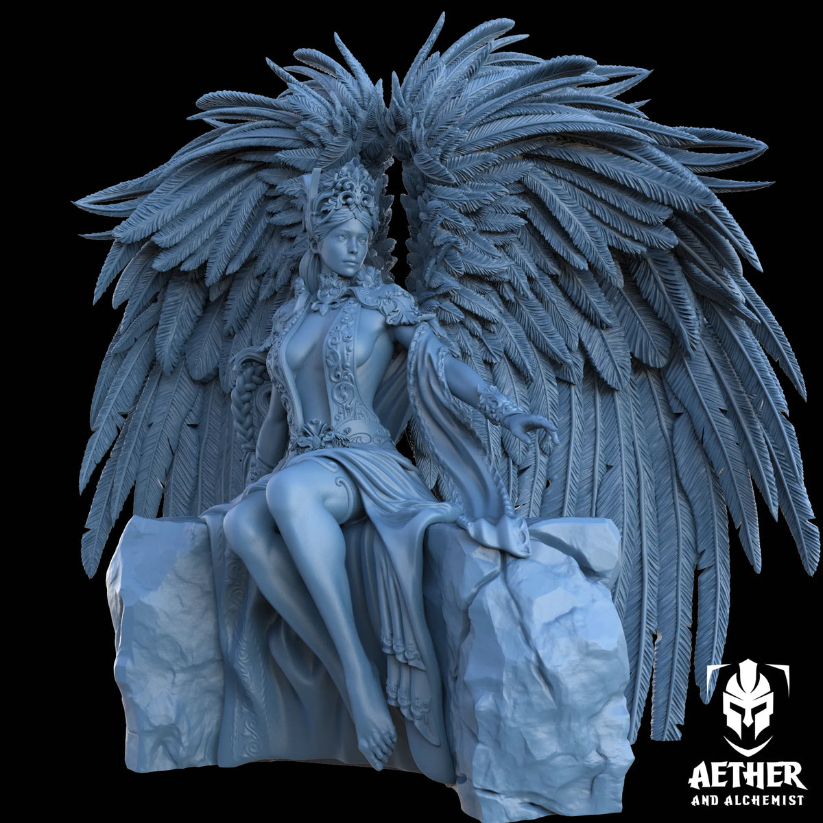 Aether & Alchemist - Auriel Lightbringer - 75mm Pin Up/Figure/Model/Diorama