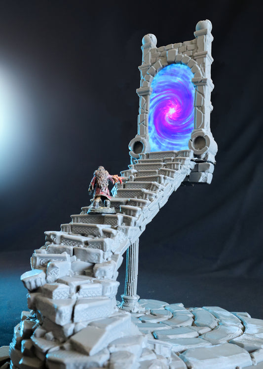 Calling Portals - Crumbling Stairs - Animated TTRPG/DnD/Pathfinder Terrain