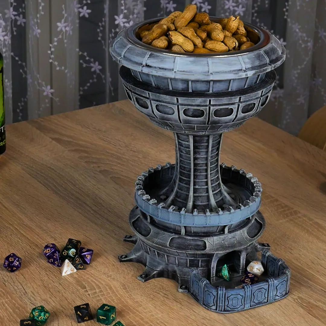 ASiA - Can/Snack Dice Tower - Sci-Fi Bowl - DnD/TTRPG/Roleplaying/Wargames