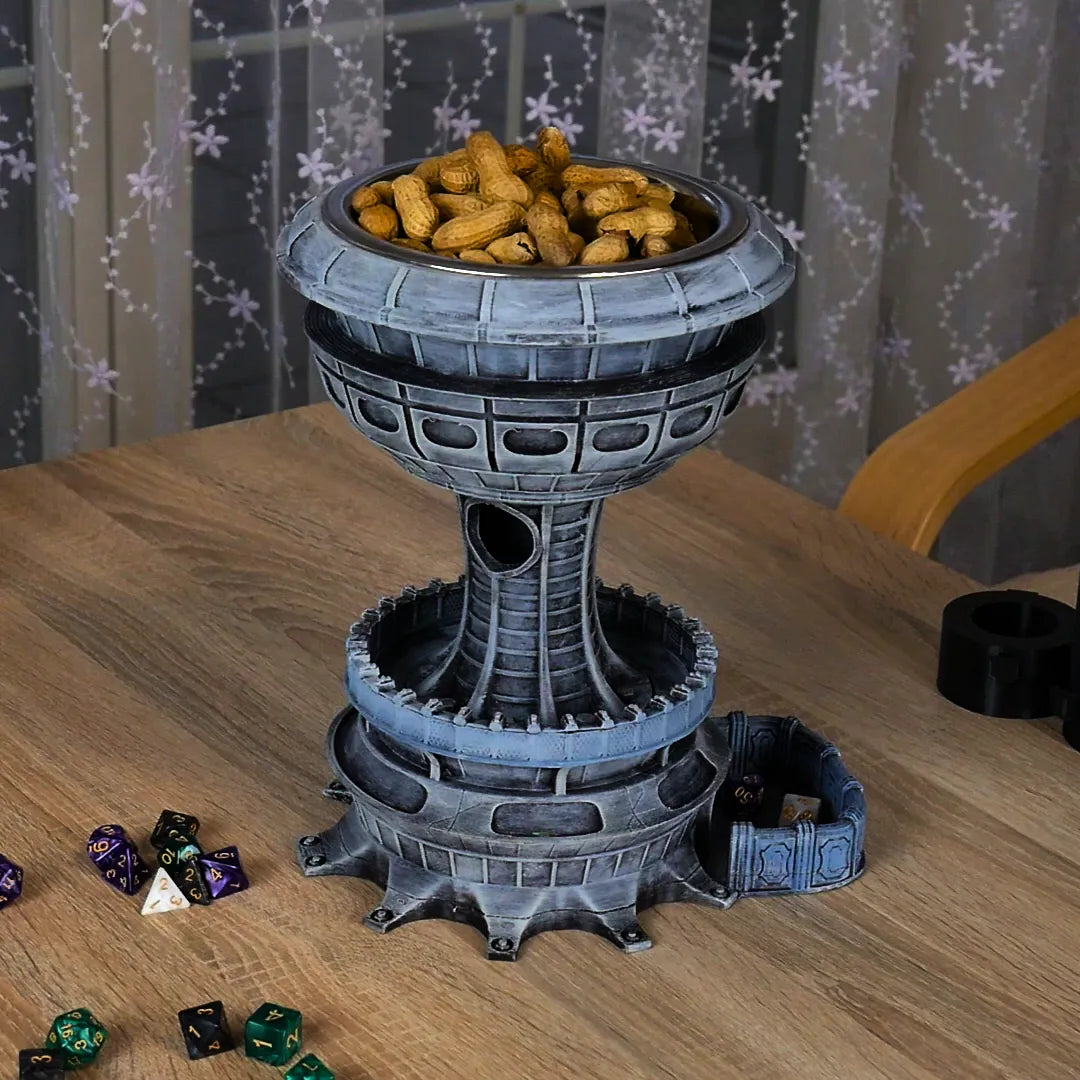 ASiA - Can/Snack Dice Tower - Sci-Fi Bowl - DnD/TTRPG/Roleplaying/Wargames