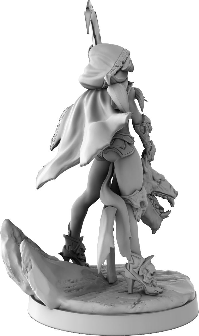 Yedharo Models - Warrior Girl #2 - 2 Poses - 32/75mm Pin Up/Figure/Figurine/Diorama - Helios3DPrinting
