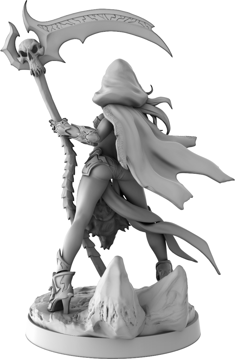 Yedharo Models - Warrior Girl #2 - 2 Poses - 32/75mm Pin Up/Figure/Figurine/Diorama - Helios3DPrinting