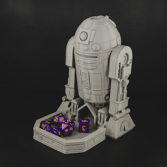Fantasy3DTabletop - R2-D2 Droid Dice Tower - DnD/TTRPG/Roleplaying/Wargames